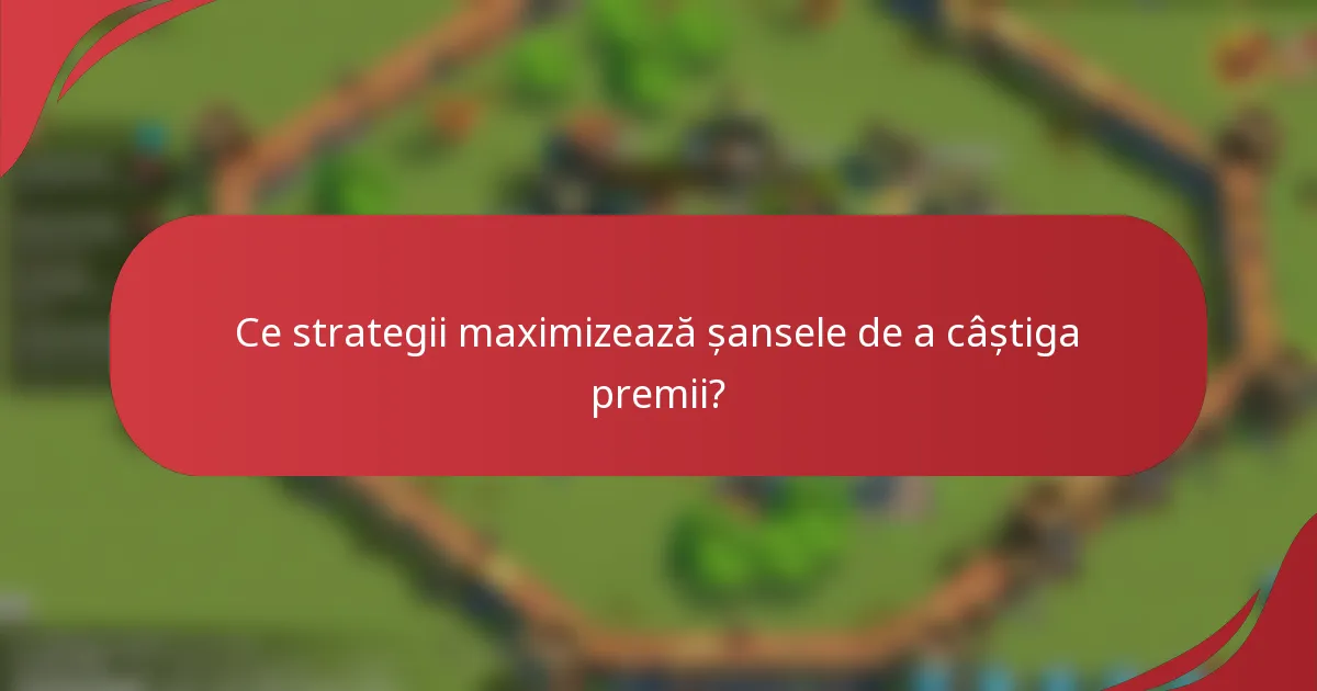 Ce strategii maximizează șansele de a câștiga premii?