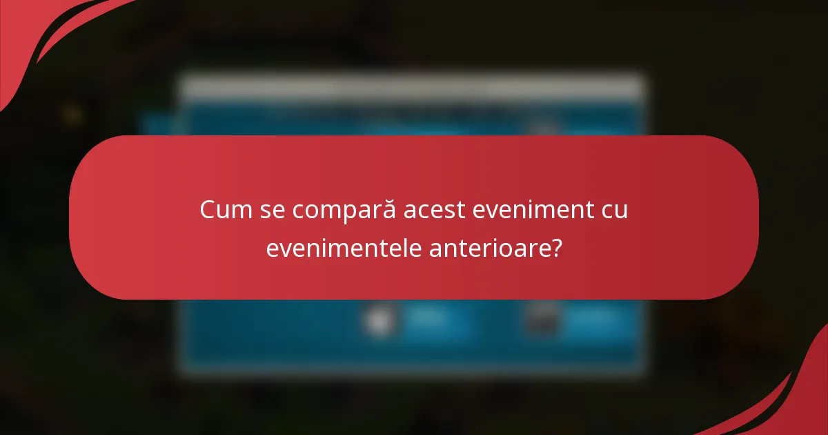 Cum se compară acest eveniment cu evenimentele anterioare?