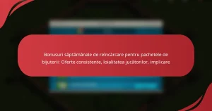 Bonusuri săptămânale de reîncărcare pentru pachetele de bijuterii: Oferte consistente, loialitatea jucătorilor, implicare