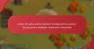 Coduri de cadou pentru bijuterii: Sondaje pentru jucători, Stimuli pentru feedback, Implicarea comunității